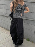 Harry Pintuck Banding Diagonal Cargo Pants