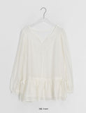 Hailyn Long Sleeve Layered Button Blouse