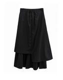 Celine Layered Unbalanced Long Skirt