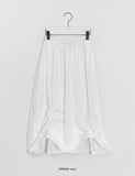 Urend Shirring Nylon Long Skirt