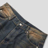 Western wide double knee denim