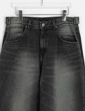 Monyo Cat Washing Wide Balloon Bijo Denim Pants