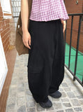 Kain Balloon Wide Cotton Cargo Banding Pants