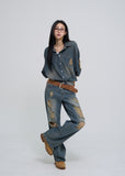 Griner Damage Wide Denim Pants