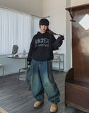 Kenta rivet pintuck balloon denim pants
