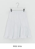 Silk Frill Banding Midi Skirt