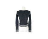 Mars Color Matching Double Button V-Neck Knit