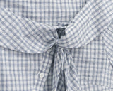 Yonning Check Short Sleeve Blouse