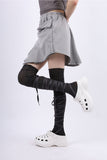 toe shoes knee socks