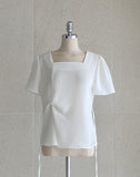 Gobelin Square Shirring Strap Blouse