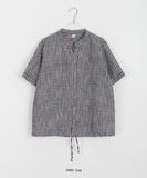 Rueco Summer String Check Short Sleeve Shirt