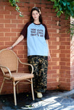 Cute Chill Raglan Short Sleeve Tee