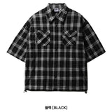 Raver String Short Sleeve Check Shirt