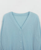 Pans Basic Linen V-Neck Cardigan