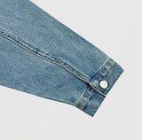 Drape hood denim jacket