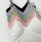 With Cup Lace Span Sleeveless Vacation Look