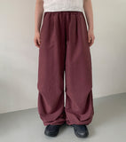 [unisex] Myoti banding string washing wide parachute pants