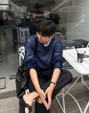 Overfit V-neck Net Knit