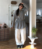 Obu Pintuck Cut Corduroy Pants