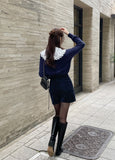 Evely Ribbon Round Knit Cardigan