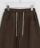 [Unisex] Posins Cotton Banding Balloon Wide Pants