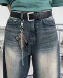 Frit Washing Wide Denim Pants