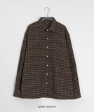 [unisex] Kimori Wool Check Over Shirt