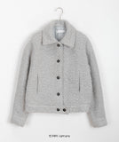 Gulls Hairy Wool Quilted Collar Jacket