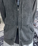 Pesed Pigment Knit Hood Zip-Up