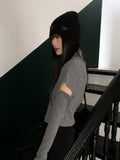 Monet Beads Ribbon Ballet Core Ribbed Beanie Hat