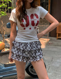 90 Printing Short Sleeve Slim T-shirt