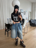 Wade Patch Banding Bermuda Denim Pants