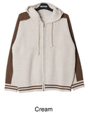 Enon Varsity Knit Hooded Zip-Up