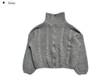Anka cable two-way knit zip-up cardigan