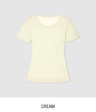 Sherbet Tencel See-Through Short Sleeve