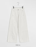 Benlu Rivet Cotton Wide Pants