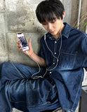Line Brush Wide Denim