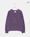 Seuha Henry Neck Button Overfit Knit