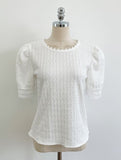 Charlene Jacquard Puff T-Blouse