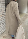 [wool30%] Oa single wool long coat