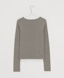 Kanit Diagonal Button Round Long Sleeve Tee