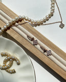 Clover pearl earring