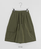 [Unisex] Iltev Nylon Banding Cargo Bermuda Pants