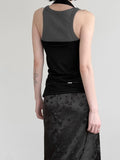 Rimb Minimal Ribbed Sleeveless Top
