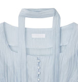 Delre Sheer Wrinkle Blouse