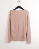 Hit Unbalanced Off-Shoulder Snap Long Sleeve T-Shirt