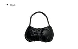 Fluffy padded buckle shoulder bag