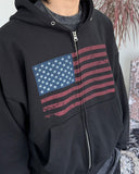 Nether Flag Crop Hood Zip-Up