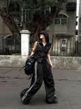 [UNISEX] Metal Track Wide Nylon Pants