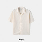 Crochet Open Collar Short Sleeve Knit
